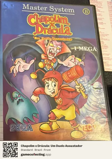 Chapolim x Drácula: Um Duelo Assustador Sega Master System, Brazil box front