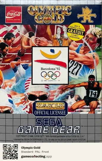 Olympic Gold Sega Game Gear, PAL box front