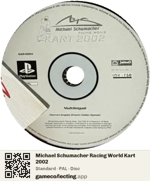 Michael Schumacher Racing World Kart 2002 PlayStation, PAL disc