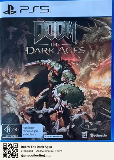 Doom: The Dark Ages PlayStation 5, Australia box front