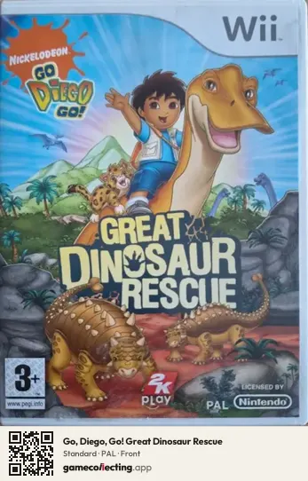 Go, Diego, Go! Great Dinosaur Rescue Nintendo Wii, PAL box front