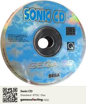 Sonic CD Sega Mega-CD / Sega CD, NTSC disc