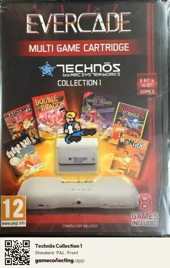 Technōs Collection 1 Evercade, PAL box front