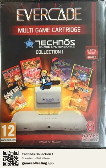 Technōs Collection 1 Evercade, PAL box front