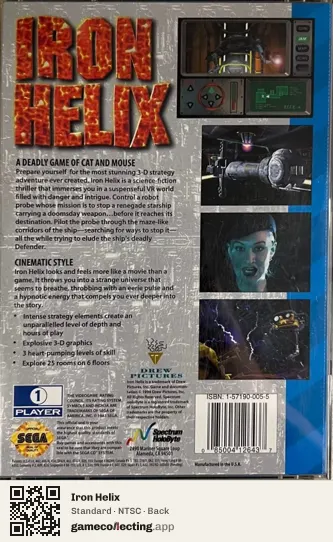 Iron Helix Sega Mega-CD / Sega CD, NTSC box back