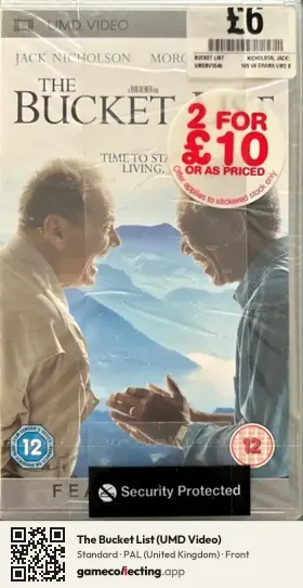 The Bucket List (UMD Video) PlayStation Portable, United Kingdom box front