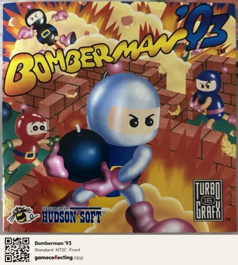 Bomberman '93 TurboGrafx-16, NTSC box front