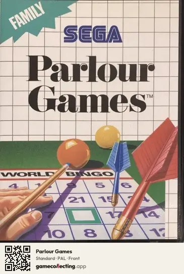 Parlour Games Sega Master System, PAL box front