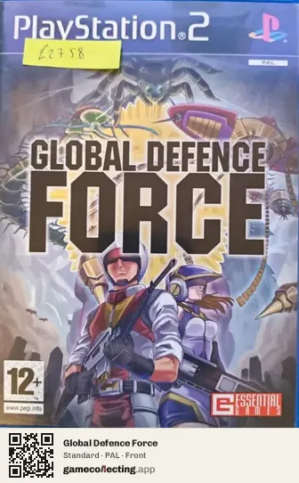Global Defence Force PlayStation 2, PAL box front
