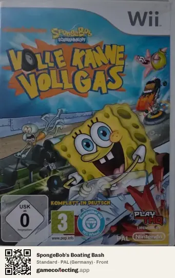 SpongeBob's Boating Bash Nintendo Wii, Germany box front