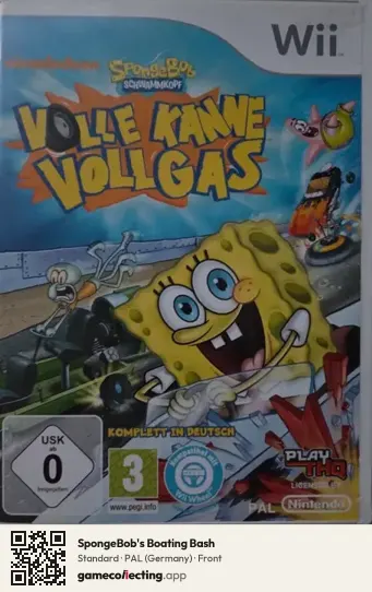 SpongeBob's Boating Bash Nintendo Wii, Germany box front