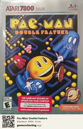 Pac-Man: Double Feature Atari 7800, NTSC box front