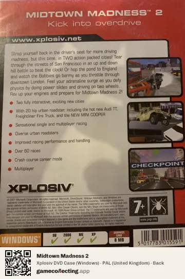 Midtown Madness 2 Computer, United Kingdom box back