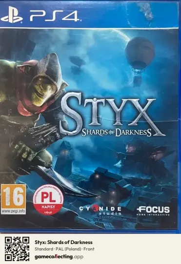 Styx: Shards of Darkness PlayStation 4, Poland box front