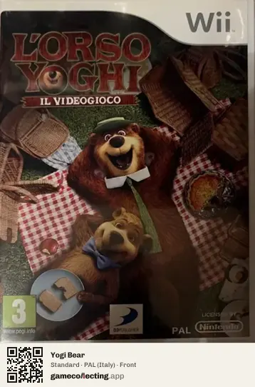Yogi Bear Nintendo Wii, Italy box front