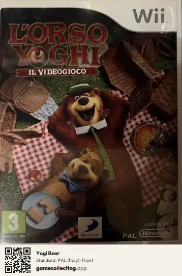 Yogi Bear Nintendo Wii, Italy box front
