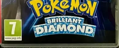 Pokémon Brilliant Diamond, the PEGI square on its front