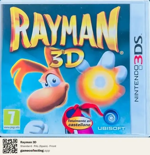 Rayman 3D Nintendo 3DS, Spain box front