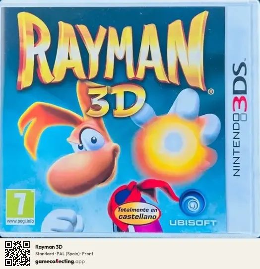 Rayman 3D Nintendo 3DS, Spain box front
