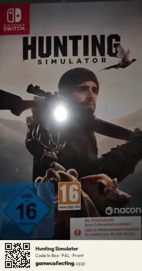 Hunting Simulator Nintendo Switch, PAL box front