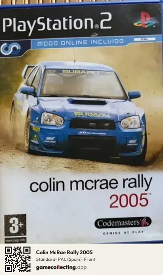 Colin McRae Rally 2005 PlayStation 2, Spain box front