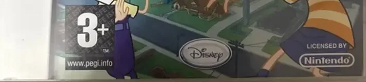 Phineas and Ferb, the PEGI square on its front