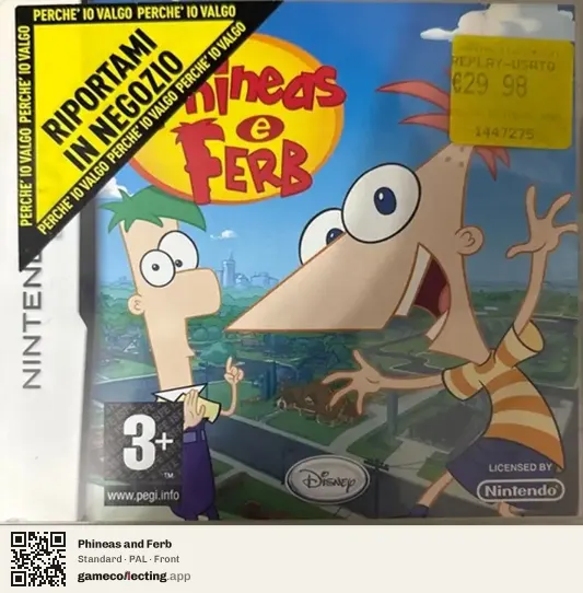Phineas and Ferb Nintendo DS, PAL box front