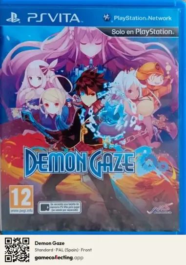 Demon Gaze PlayStation Vita, Spain box front