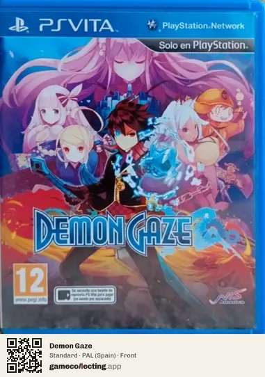 Demon Gaze PlayStation Vita, Spain box front