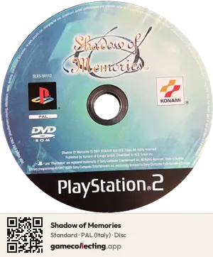 Shadow of Memories PlayStation 2, PAL disc