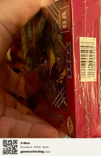 X-Men Sega Game Gear, NTSC box back