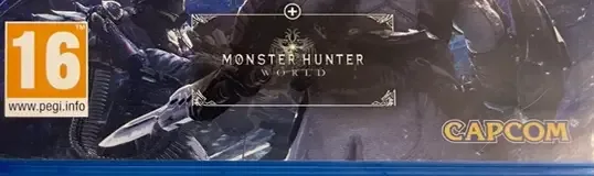 Monster Hunter: World, the PEGI square on its front