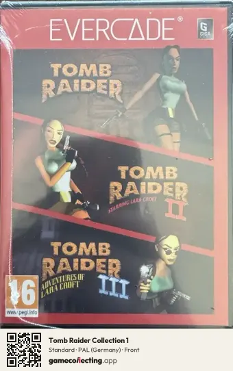 Tomb Raider Collection 1 Evercade, Germany box front