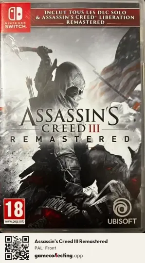 Assassin's Creed III Remastered Nintendo Switch, PAL box front