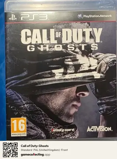 Call of Duty: Ghosts PlayStation 3, United Kingdom box front