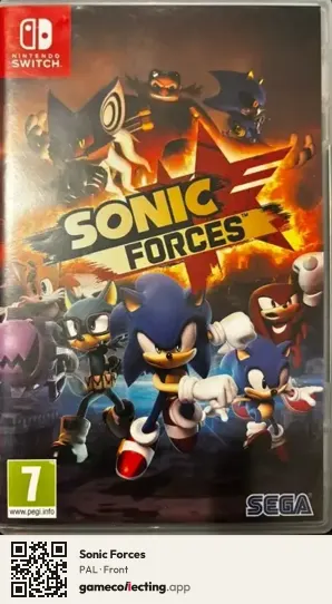 Sonic Forces Nintendo Switch, PAL box front