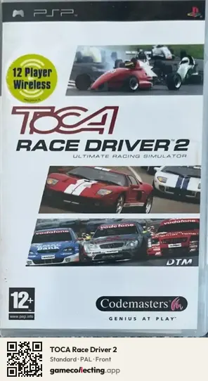 TOCA Race Driver 2 PlayStation Portable, PAL box front
