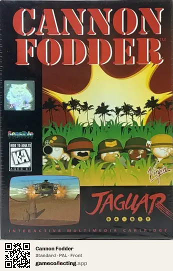 Cannon Fodder Atari Jaguar, PAL box front
