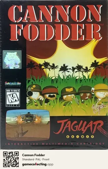 Cannon Fodder Atari Jaguar, PAL box front