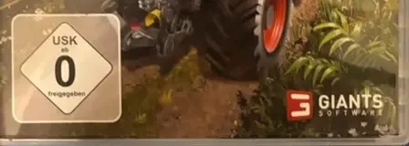 Farming Simulator 22, the USK square on its front