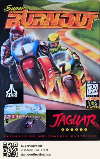Super Burnout Atari Jaguar, PAL box front
