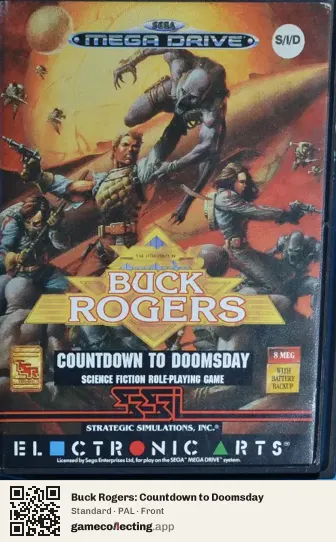 Buck Rogers: Countdown to Doomsday Sega Mega Drive / Genesis, PAL box front