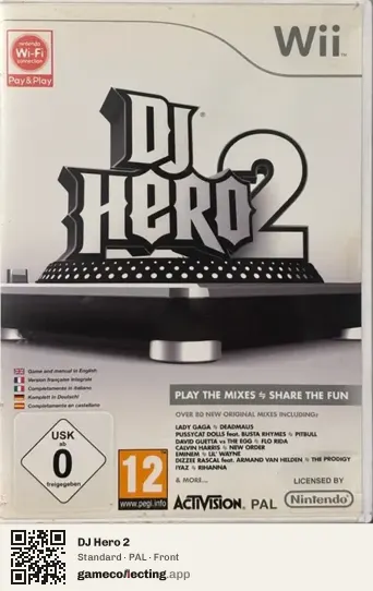 DJ Hero 2 Nintendo Wii, PAL box front