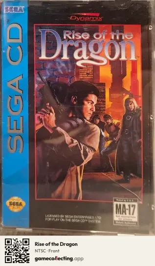 Rise of the Dragon Sega Mega-CD / Sega CD, NTSC box front