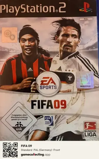 FIFA 09 PlayStation 2, Germany box front