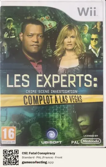 CSI: Fatal Conspiracy Nintendo Wii, France box front