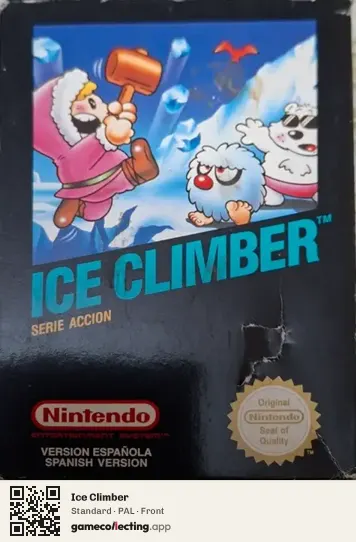 Ice Climber Nintendo Entertainment System, PAL box front