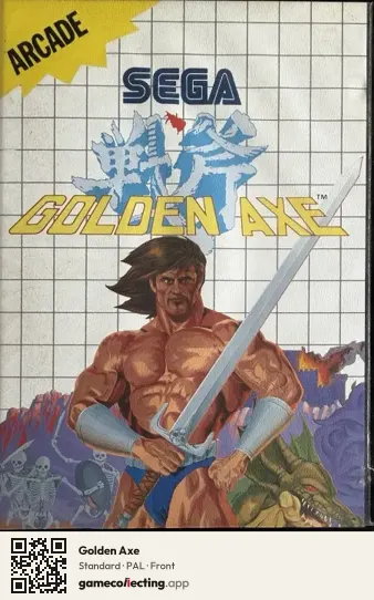 Golden Axe Sega Master System, PAL box front
