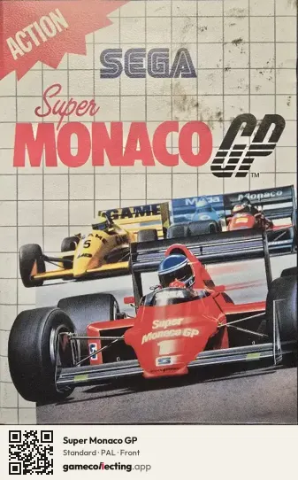 Super Monaco GP Sega Master System, PAL box front