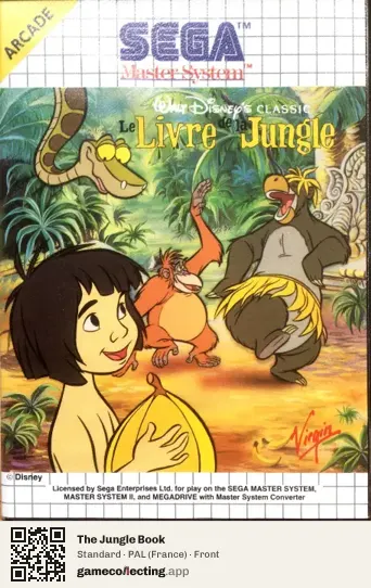 The Jungle Book Sega Master System, France box front